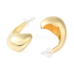 エナメルのイヤリング付き合金  ティアドロップ  ゴールドカラー  43x16.5mm&nbsp;LS-EJEW-U002-08G