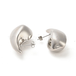 Teardrop Rack Plating Brass Stud Earrings&nbsp;EJEW-M240-10P