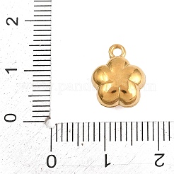 304ステンレスペンダント  エナメル  花のチャーム  レッド  12.5x10.5x6mm  穴：1.5mm&nbsp;STAS-D264-04B-G