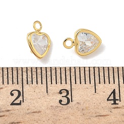 Brass Micro Pave Cubic Zirconia Pendants&nbsp;KK-Z136-18G-01