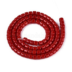 Opaque Solid Color Glass Beads Strands&nbsp;GLAA-N065-4x4mm-C05