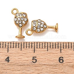 304 Stainless Steel Rhinestone Pendants&nbsp;STAS-L318-18G-05