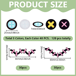 180Pcs 5 Styles Felt Craft Doll Decorations&nbsp;DIY-NB0016-20