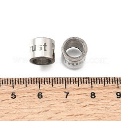 304 Stainless Steel Large Hole Beads&nbsp;STAS-H263-04P-01