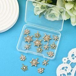 16Pcs 4 Styles Brass Micro Cubic Zirconia Charms&nbsp;KK-SC0006-98