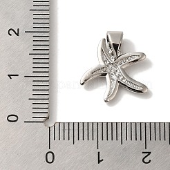 Starfish Rack Plating Brass Charms&nbsp;KK-U027-36P