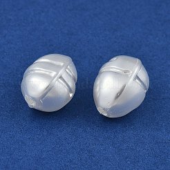 ガラスの輪郭の真珠ビーズ  パールカラーの  オーバル  ホワイト  14x10.5~11x10.5~11mm  穴：1~1.2mm&nbsp;HY-Z001-09