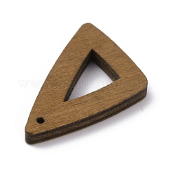 木製染色ペンダント  ホロートライアングルチャーム  バリーウッド  33x24x3.5mm  穴：1.6mm&nbsp;WOOD-WH0024-124B
