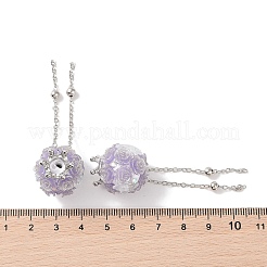 Handmade Flower Polymer Clay Rhinestone Tassel Dangle Beads&nbsp;CLAY-H003-02P-03