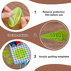 Acrylic Quilting Templates&nbsp;DIY-BC0013-72