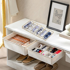 6 Grids Brass & Glass Sunglasses Organizer Case&nbsp;ODIS-WH0080-20A