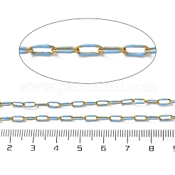 304 Stainless Steel Enamel Cable Chains&nbsp;CHS-R020-02G-01