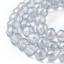 Transparent Electroplate Glass Beads Strands&nbsp;EGLA-F151-PL03