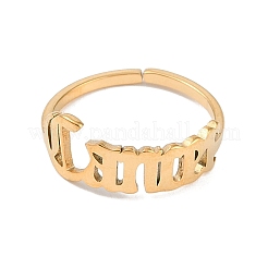 Ion Plating(IP) 304 Stainless Steel Constellation Open Cuff Ring for Women&nbsp;RJEW-C097-01G-08