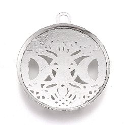 Tibetan Style Hollow Alloy Pendants&nbsp;X-TIBEP-F075-01AS-RS