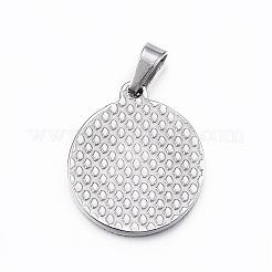 304ステンレスペンダント  ハムサの手でフラットラウンド/ファティマの手/ミリアムの手  ミックスカラー  19.5x17x2mm  穴：5x3mm&nbsp;STAS-H355-05