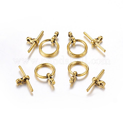 チベット風マンテル  カドミウムフリー＆ニッケルフリー＆鉛フリー  リング  アンティーク黄金  リング：直径12mm  バー：19×長  3 mm幅  穴：2mm.&nbsp;GAB2035Y-NF