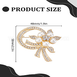 1Pc Wreath Zinc Alloy Rhinestone Brooches&nbsp;JEWB-LP0004-26