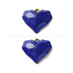304ステンレススチールエナメルペンダント  ハートチャーム  イオンプレーティング（ip）  ゴールドカラー  ミックスカラー  17.5x19x5mm  穴：1.5x1mm&nbsp;STAS-R164-01G