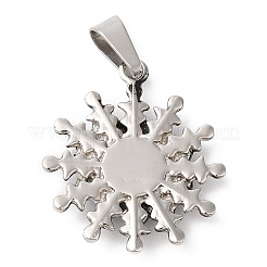 304 Stainless Steel Pendant Rhinestone Settings&nbsp;STAS-Q244-11AS