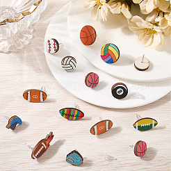Ball Theme Stud Earring Sets&nbsp;EJEW-SC0001-73