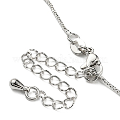 Long-Lasting Plated Brass Box Chain Necklaces for Women&nbsp;NJEW-G105-02P