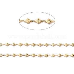 Rack Plating Brass Oval & Shell Link Chains&nbsp;CHC-I040-13G