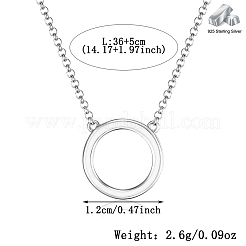 S925 Silver Geometric Circle Collarbone Necklace Fashion Simple Gentle&nbsp;JC3788