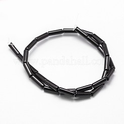 Natural Black Onyx Beads Strands&nbsp;X-G-P161-38-13x4mm