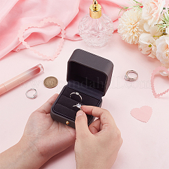 Imitation Leather Wedding Ring Gift Storage Boxes&nbsp;CON-WH0086-154B