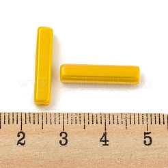 電気メッキガラスビーズ  多面カット  長方形  ゴールド  19.5~20x4x4mm  穴：1mm&nbsp;GLAA-D024-01B