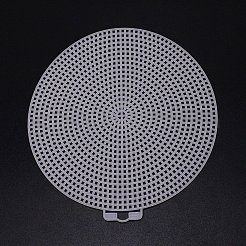DIYフラットラウンドプラスチックメッシュシート  編み物バッグボトムアクセサリー用  ホワイト  15.5x14.8x0.15cm&nbsp;LS-DIY-WH0258-29