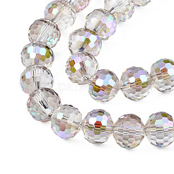 Electroplate Transparent Glass Beads Strands&nbsp;EGLA-N002-31-C03