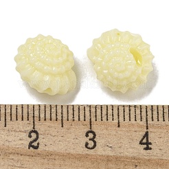 合成サンゴ彫刻ビーズ連売り  染め  シェル形状  レモンシフォン  12.5x11x7.5mm  穴：1.2mm  約30個/連  13.15''（33.4センチメートル）&nbsp;CORA-I023-05A