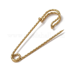 304 ステンレススチール安全ピンブローチ金具  ダイヤモンドカット加工のキルトピン  ゴールドカラー  60x16x6mm&nbsp;STAS-C181-01A-G