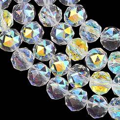 Electroplate Transparent Glass Beads Strands&nbsp;GLAA-H040-01H