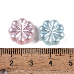 メッキアクリルビーズ  花  ミックスカラー  13x13x6.5mm  穴：3mm  714個/ 500g&nbsp;OACR-S135-14F
