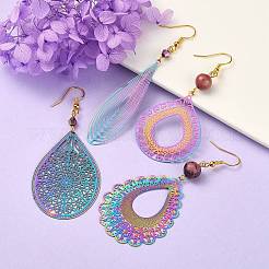 24Pcs 12 Style Ion Plating(IP) 201 Stainless Steel Filigree Pendants&nbsp;STAS-SZ0002-18