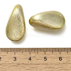 UVメッキ CCB プラスチックビーズ  テクスチャー  ティアドロップ  シャンパンゴールド  24.5x13x13mm  穴：1.4mm&nbsp;CCB-D008-06G