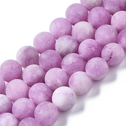 Natural White Jade Bead Strands&nbsp;X-G-R297-8mm-50