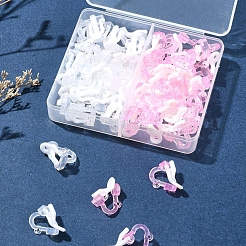 40個 2色プラスチッククリップオンイヤリング金具  ミックスカラー  14x9x13mm  20個/カラー&nbsp;KY-FS0001-23