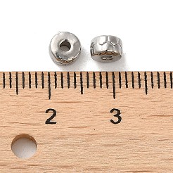 変色しない304ステンレススチールビーズ  コラム  ステンレス鋼色  5x3mm  穴：1.5mm&nbsp;STAS-I203-38P