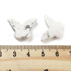 天然石ハウライトペンダント  蝶のチャーム  19.5x15x5.5mm  穴：1mm&nbsp;G-H007-07G