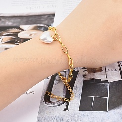 DIYジュエリーセット製作キット  ナゲット＆フラットラウンド＆ハート＆フラワーABSプラスチックイミテーションパールビーズを含む  合金の留め金  鉄の留め金＆ピン＆ピアスフック＆チェーン  ホワイト  ビーズ：46個/箱&nbsp;DIY-YW0003-56