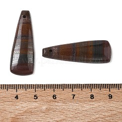 ナチュラタイガーアイアンペンダント  マッチする幾何学的なチャーム  台形チャーム  38~38.5x13~13.5x4x4~4.5mm  穴：1.4~1.6mm&nbsp;G-Z151-03D