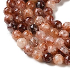 Natural Hematoid Quartz/Ferruginous Quartz Beads Strands&nbsp;G-H343-D14-14mm