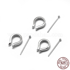Anti-Tarnish Rhodium Plated 925 Sterling Silver Pendant Bails&nbsp;STER-L057-081A-P