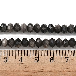 Natural Silver Sheen Obsidian Bead Strands&nbsp;G-D344-A10