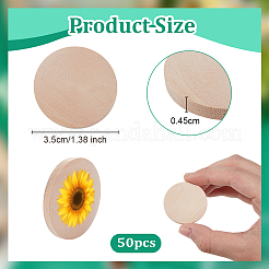 50Pcs Unifinished Wood Chips&nbsp;WOOD-OC0004-33