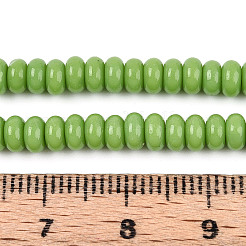 Opaque Spray Painted Glass Beads&nbsp;GLAA-ZX008-4mm-18B